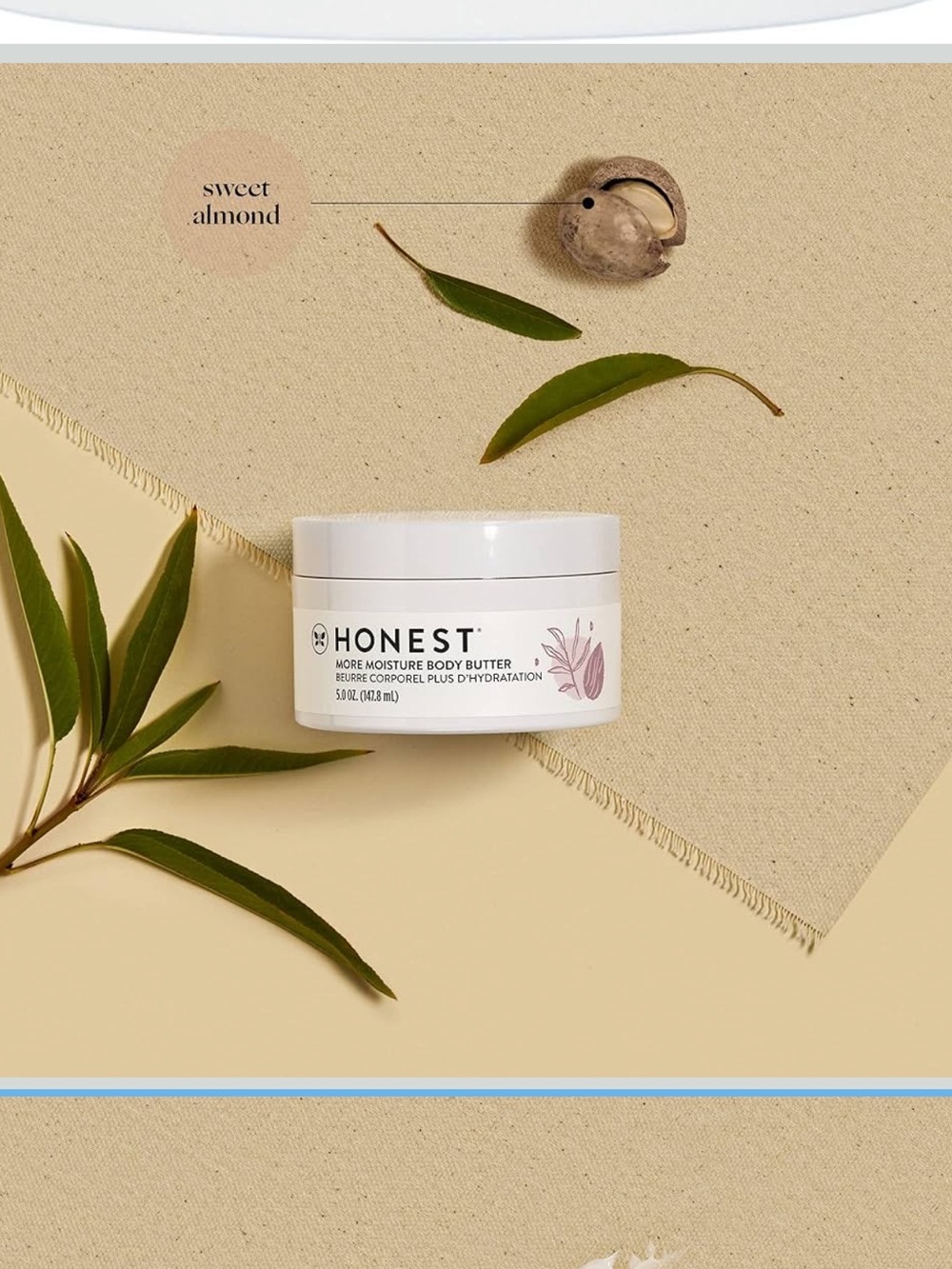 The Honest Company White and Green Moisture Body Butter